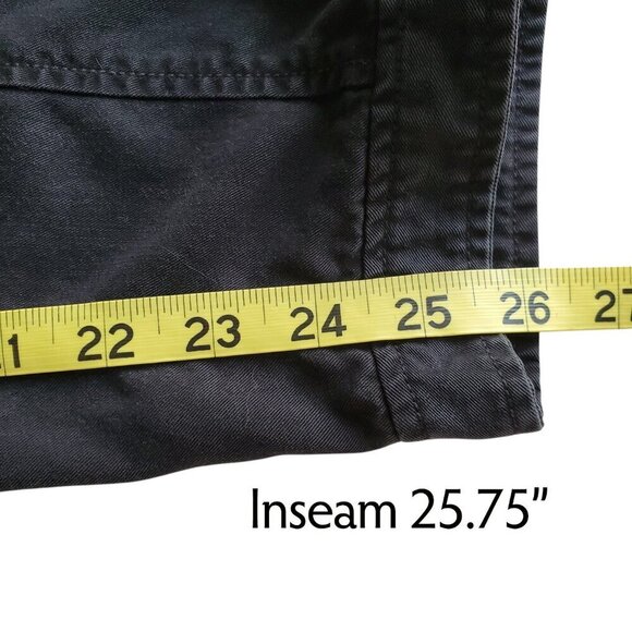 EILEEN FISHER Tencel Twill Tapered Relaxed Ankle Button Cuffed Utility Black XS - Picture 11 of 13